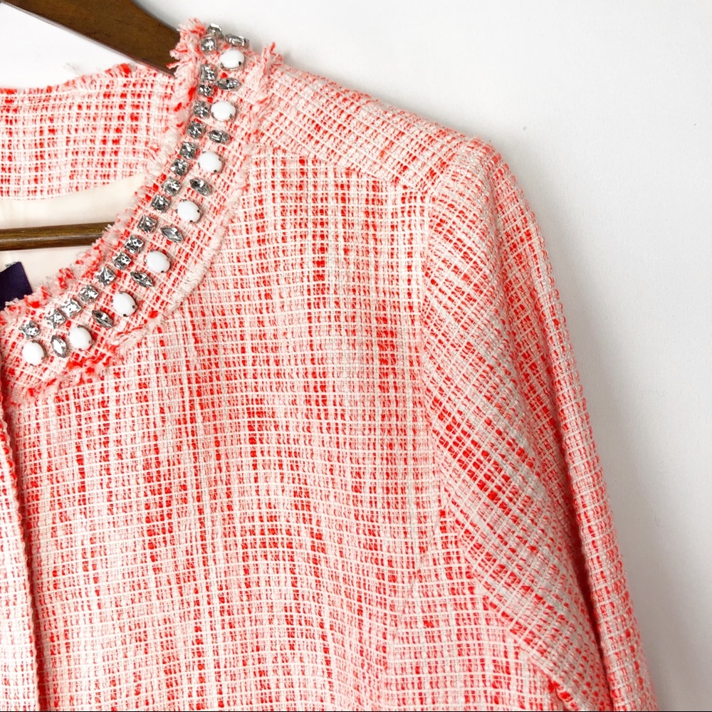 NYDJ Tweed Rhinestone Blazer Jacket NWT - Picture 6 of 7
